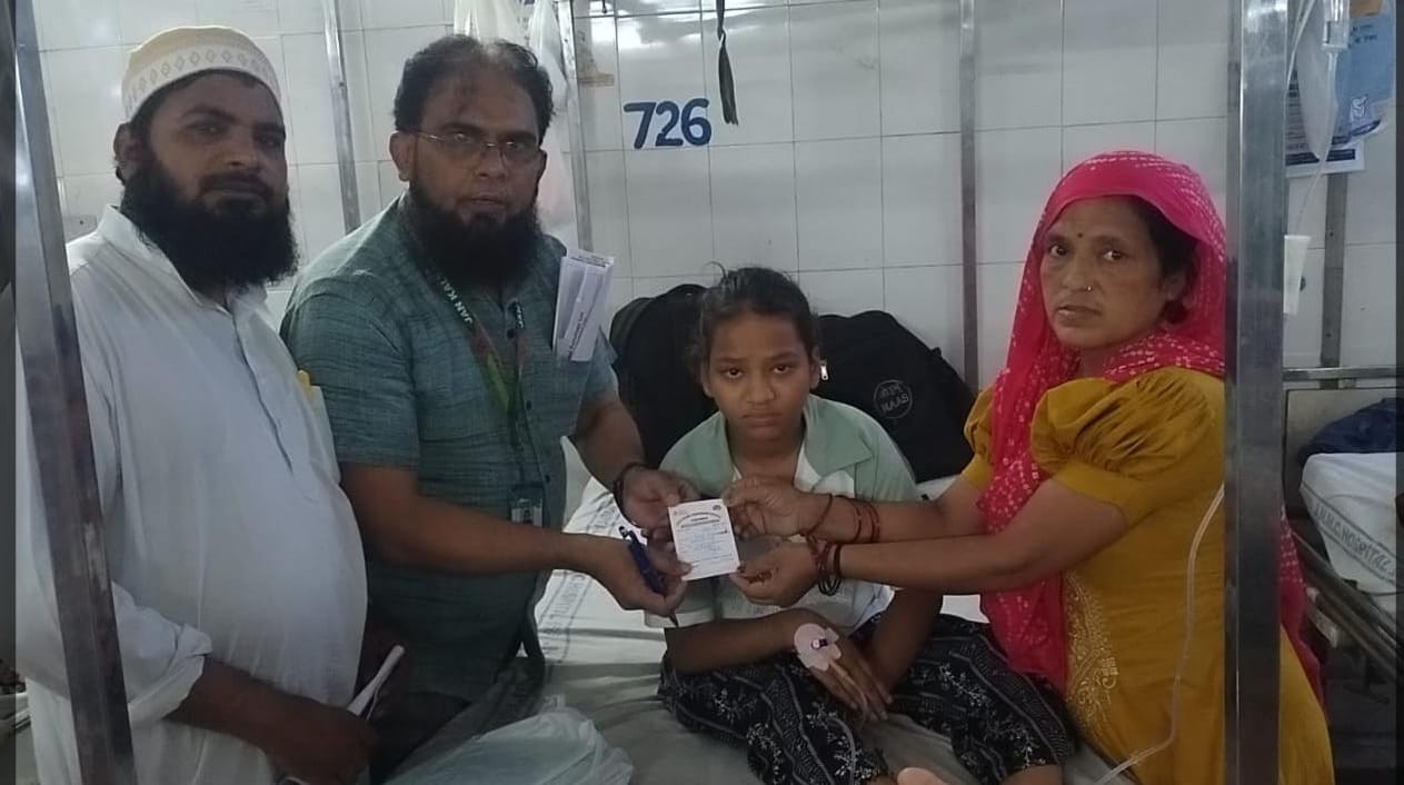 जन कल्याण समिति ने रक्तदान कर बचाई ज्योति की उम्मीद, ऑपरेशन के लिए कराया रक्त का इंतजाम